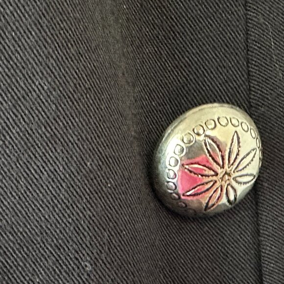 Vintage Scott Taylor Military Vest Rayon & Wool 21 Silver Buttons USA Sz Medium - Picture 5 of 14